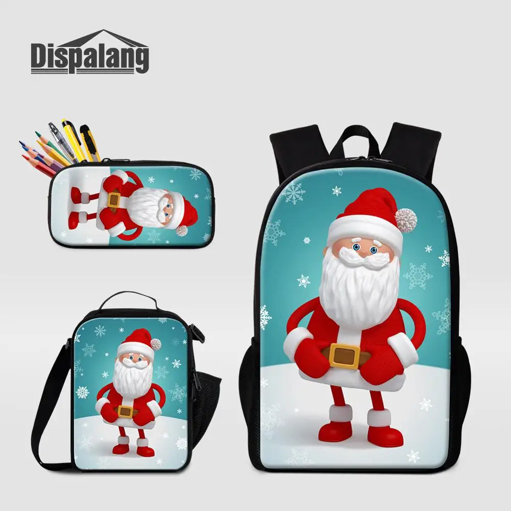 

Dispalang Best Gift For Christmas Student School Backpack For Children 3 PCS Set Schoolbag Pencil Case Lunchbag Women's Bagpack