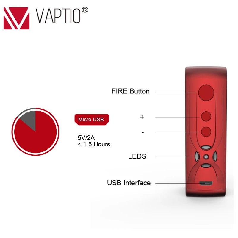 Электронная сигарета Vaptio P3 mod со встроенным аккумулятором 3000 мАч и выходной