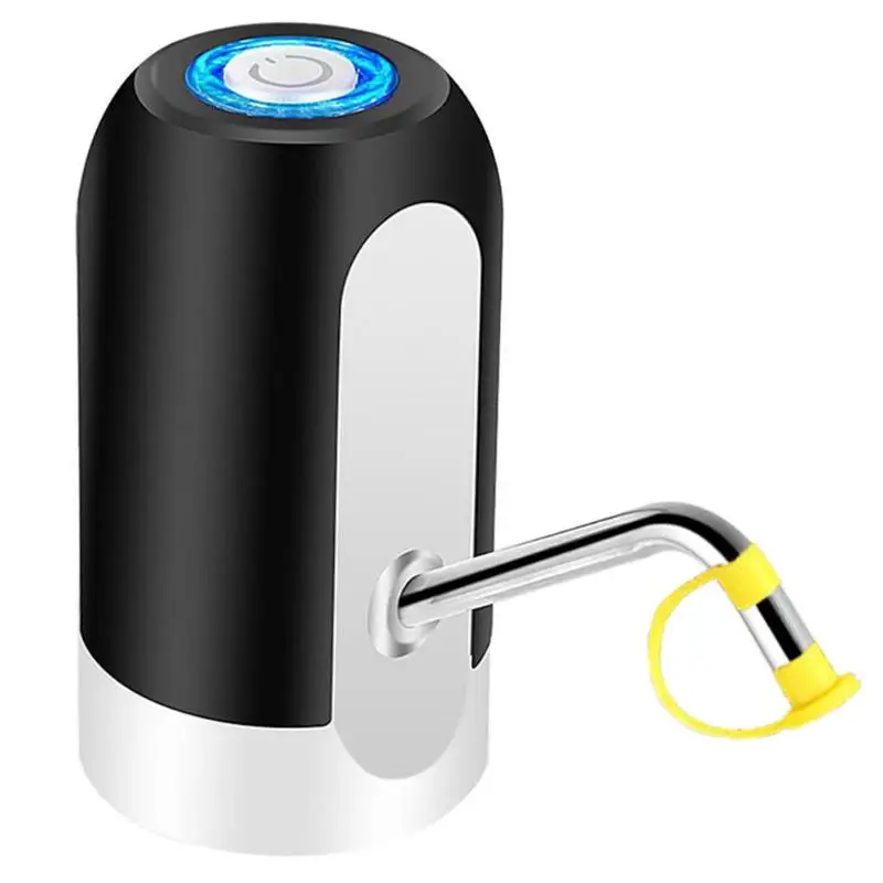 Электрический водяной насос USB Перезаряжаемый питьевой диспенсер бутылка для воды переключатель для универсальной бутылки 5 галлонов - Цвет: Черный