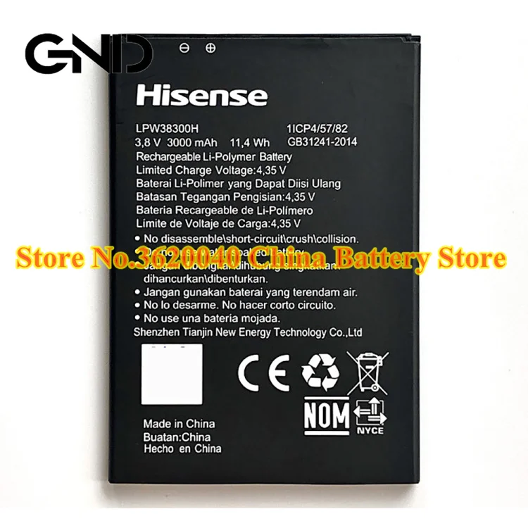 GND 3 8 V 3000mAh 11.4Wh LPW38300H Сменный аккумулятор для Hisense H30lite мобильный телефон новая
