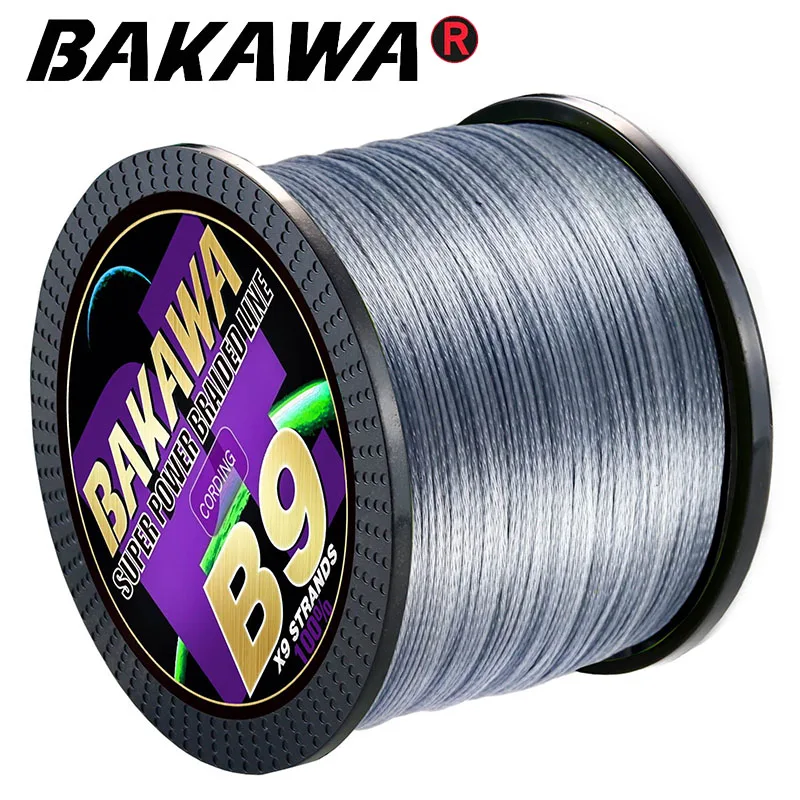 BAKAWA Carp Braided Fishing Line X4 X9 X12 500M 300M 100M 9 Strands Super  Strong Multifilament Smooth Saltwater 100% PE Wire