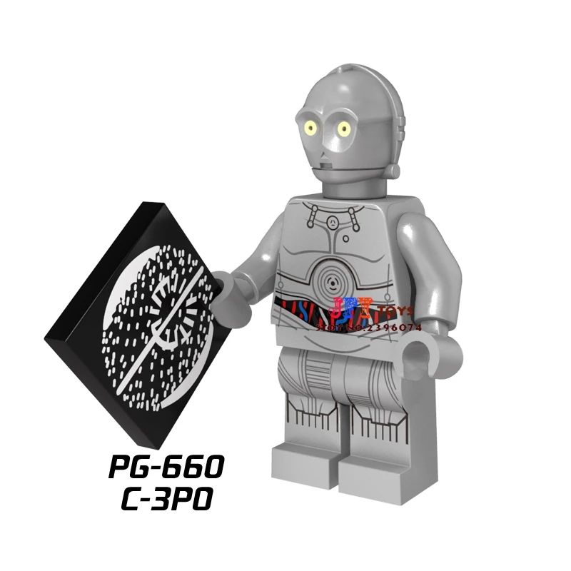PG660 50 шт. супергерой C-3PO TC-4 Droid строительные блоки, друзья для девочек детские игрушки Фигурки - Цвет: PG660