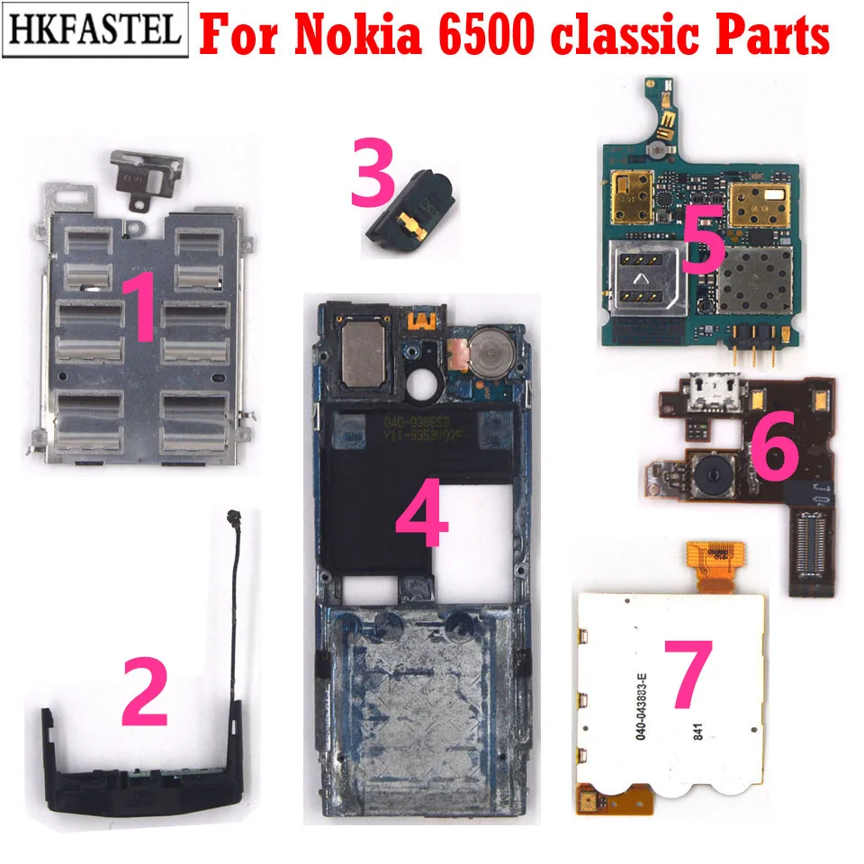 Материнская плата со средней рамкой для Nokia 6500c 6500 classic Мобильный телефон приемник