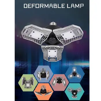 

60W 60W 5200Lm LED Deformable Lamp Corn Bulb Garage Ceiling Light Full Area High Intensity Indoor Parking Industrial Warehouse