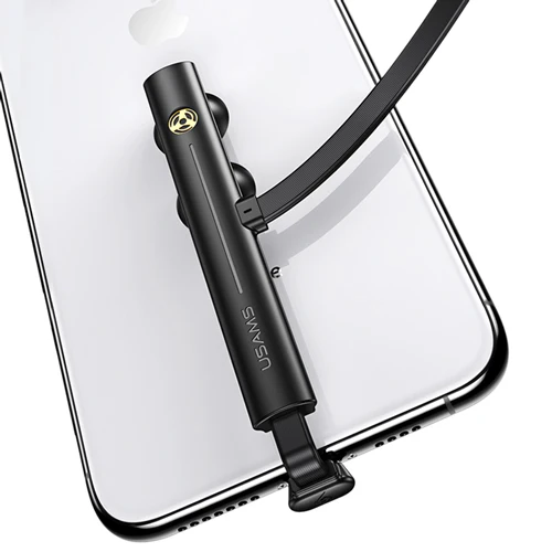 USAMS, зарядное устройство, USB кабель для iPhone, samsung, быстрое зарядное устройство, шнур для передачи данных, игровая линия для huawei, XiaoMi, с присоской - Цвет: For iPhone