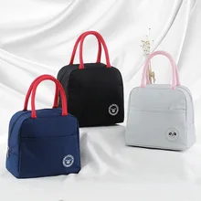 Сумка для ланча, термоизолированная сумка для ланча, одноцветная сумка-холодильник, сумка-мешок Bento, контейнер для школы, для еды, для детей, сумка для хранения, стильная