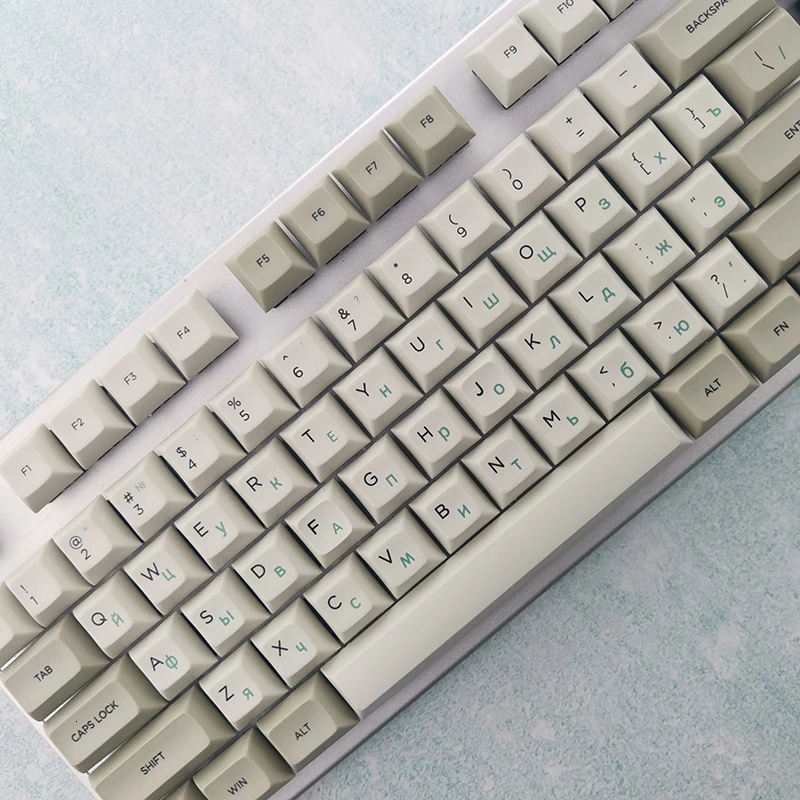 Набор ключей для механической игровой клавиатуры Dye Sub Dsa профиль русского корня