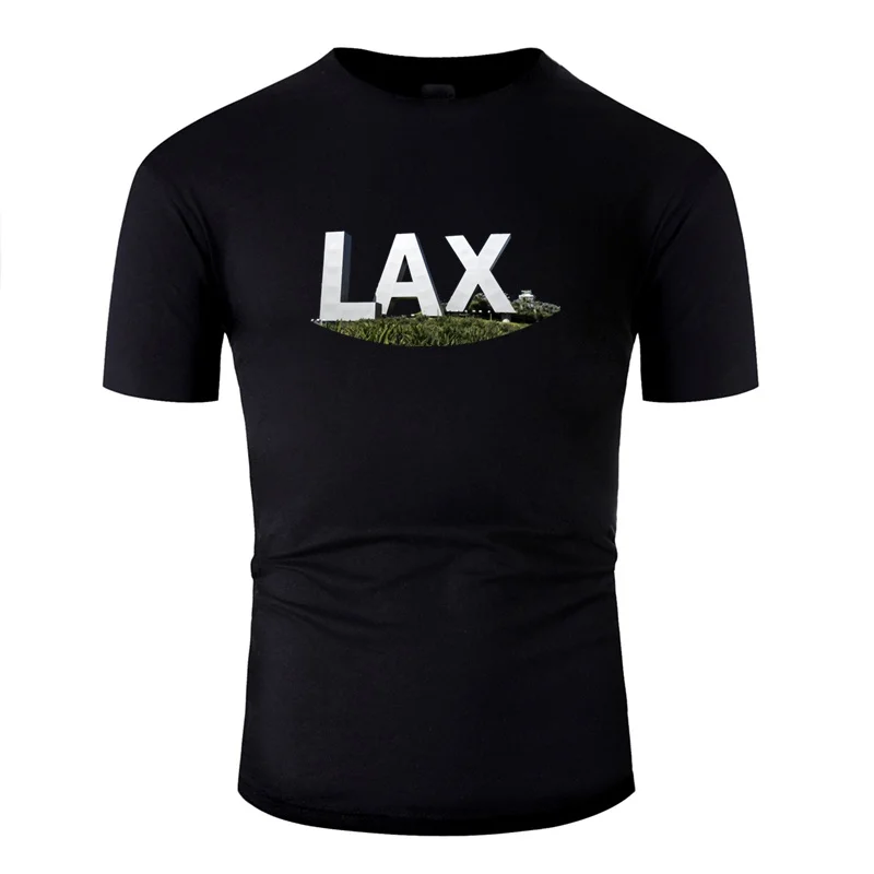 Мужская футболка Lax Los Angeles с изображением аэропорта и башни 100% хлопок женская