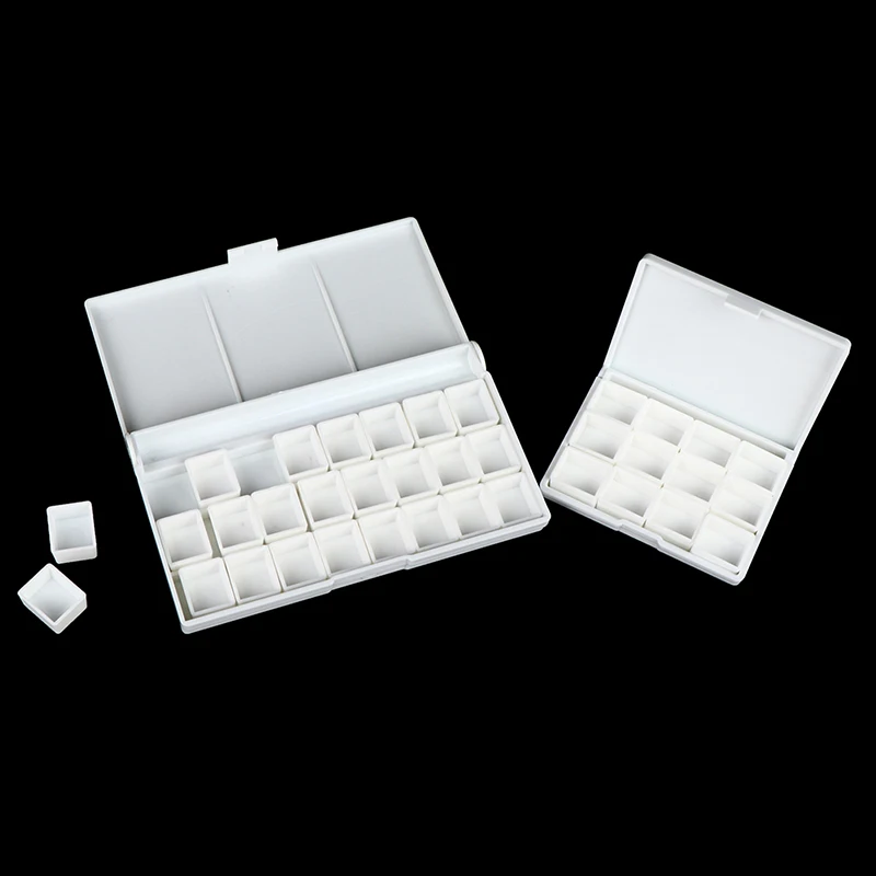 1pcs 12/24grid Watercolor Palette Empty Palette Painting Paint Tray Box