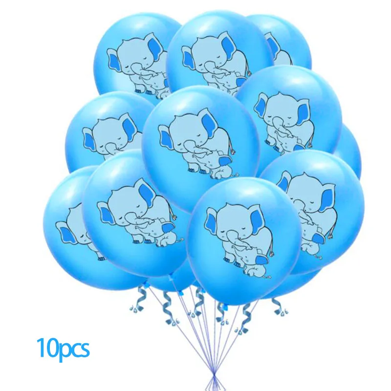 10pcs Вечерние туфли для маленьких мальчиков; аксессуары для новорожденных; украшение для крещения, дня рождения; голубой поднос со слоном; Рождественское украшение - Цвет: 10pcs