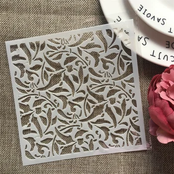 

15*15cm Leaves Circle DIY Layering Stencils Wall Painting Scrapbook Coloring Embossing Album Decorative Template