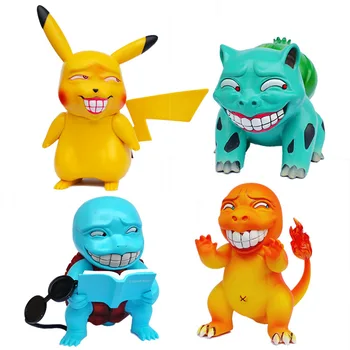

Pokemon Funny pikachu Charmander model Garage Kits takara tomy Surrounding anime action figure dolls toys for children