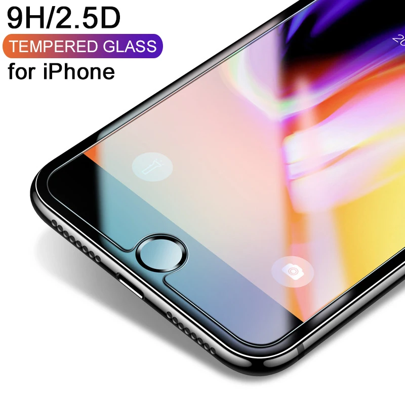 

Protective Tempered Glass For iPhone XS Max XR X Explosion-Proof Screen Protector Film For iPhone 6 6s 7 8 Plus 5 5S 5C SE Glass