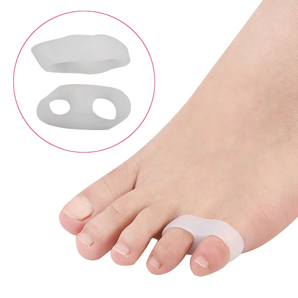 1 Pair Silicone Gel Little Toe Separator Hallux Valgus Bunion Guard Finger Bunion Corrector Adjuster Foot Care
