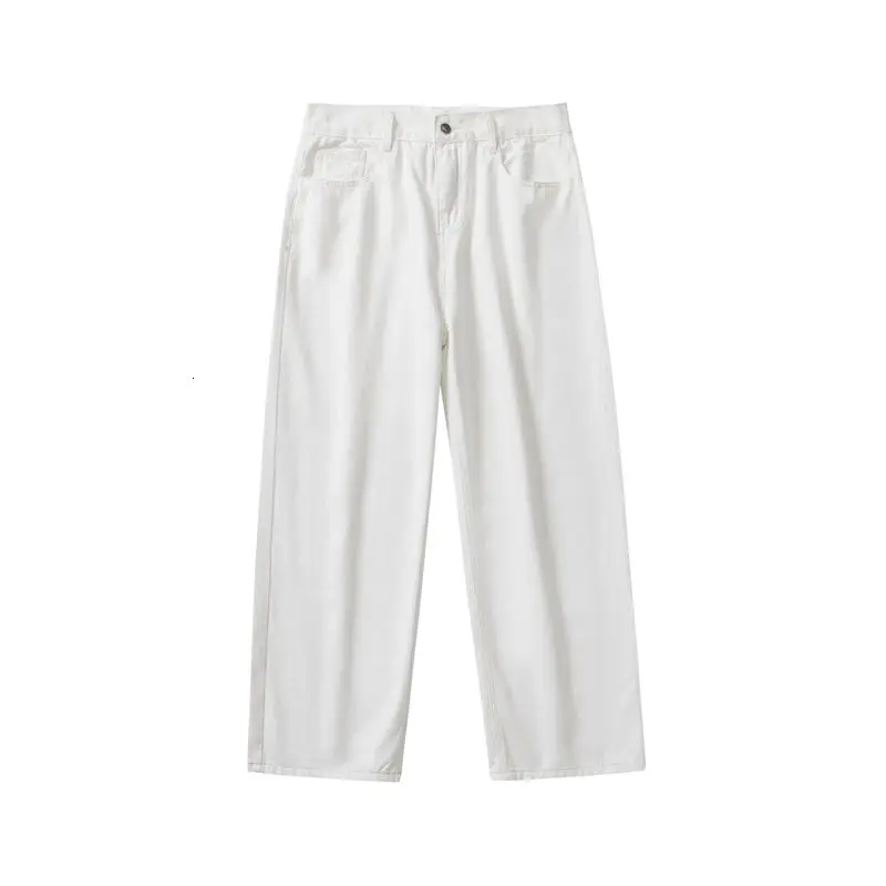 Wide Leg Jeans Men Fashion Casual White Jeans Men Streetwear Korean Loose Hip-hop Straight Jeans Mens Denim Trousers M-3XL 6