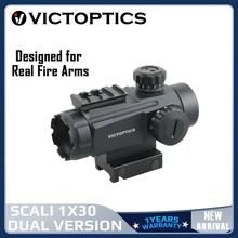 Victopics 1x30 Red Dot Sight Tube Style Hunting Reflex Scope Collimator Optical Sight Designed For Real firearms .223 .308win