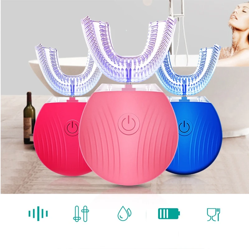 

Waterproof Intelligence Lazy Whitening Toothbrush,Profeesional U Shape Automatic Lazy Toothbrush
