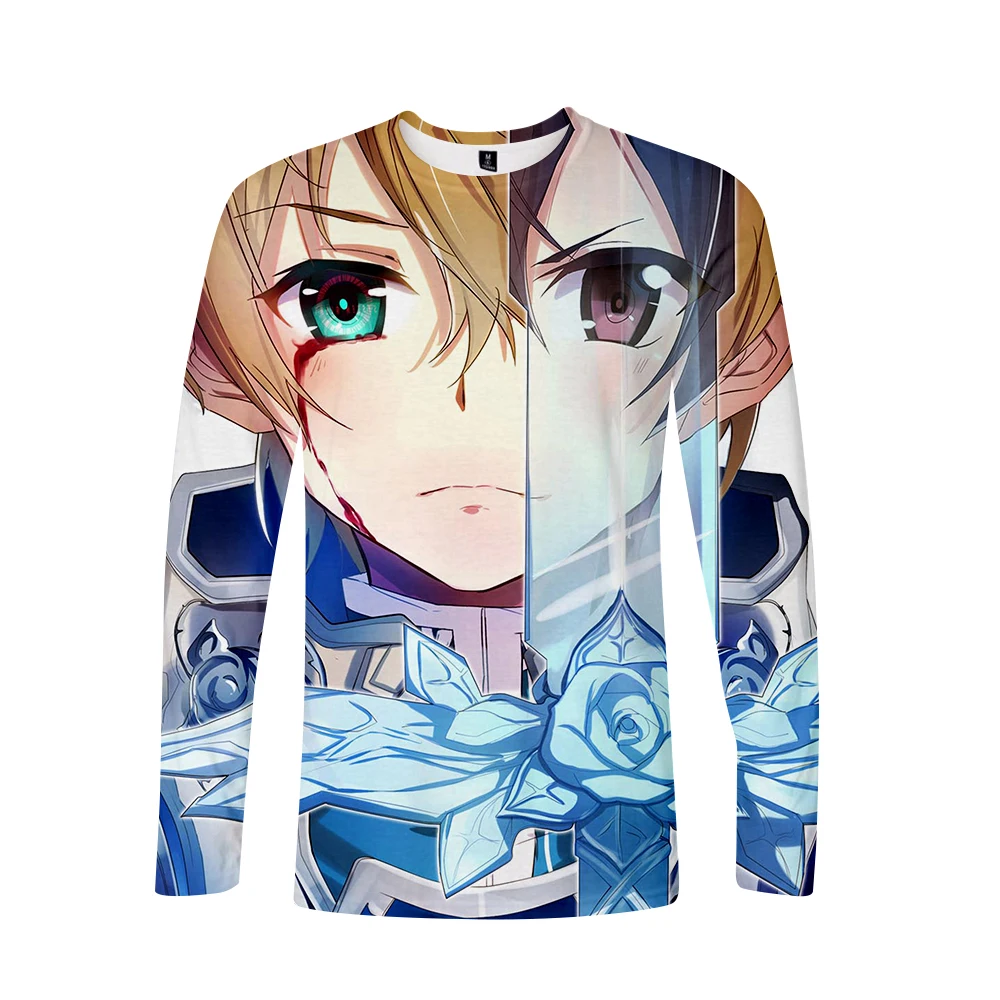 

3D Sword Art Online tshirts women Cool long sleeve T-shirt Fashion Casual Long Sleeve Sword Art Online T-shirt Autumn/Sumemer
