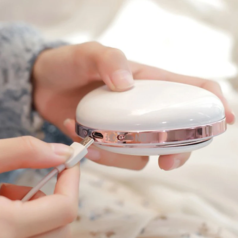 Подарок 3600 мАч Usb грелки для рук Зарядка сокровище двойного назначения мини с заполняющим зеркало для макияжа с лампой Мобильная мощность