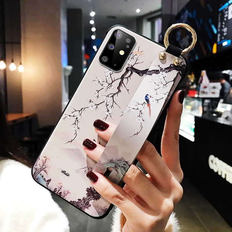 Чехол на запястье для Samsung A70 A50 A10 A20 A30 A50S A40 A30S A60 Note 10 Plus 8 9 ТПУ|Бамперы| |