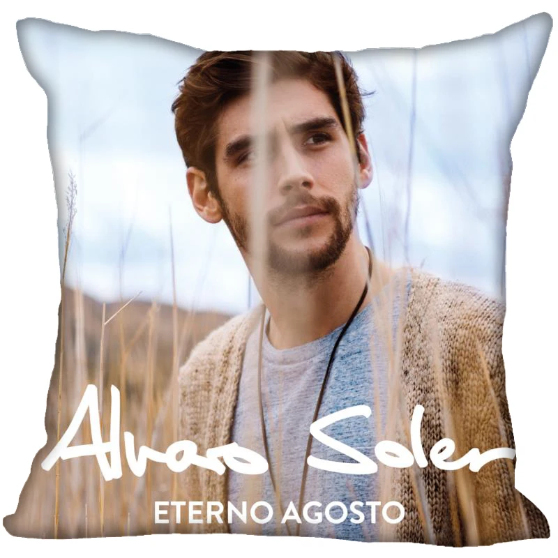 Испания поп певец Alvaro Soler наволочка атласная ткань квадратная наволочка для подушки Подушка на молнии чехлы для дома офиса свадьбы декоративные