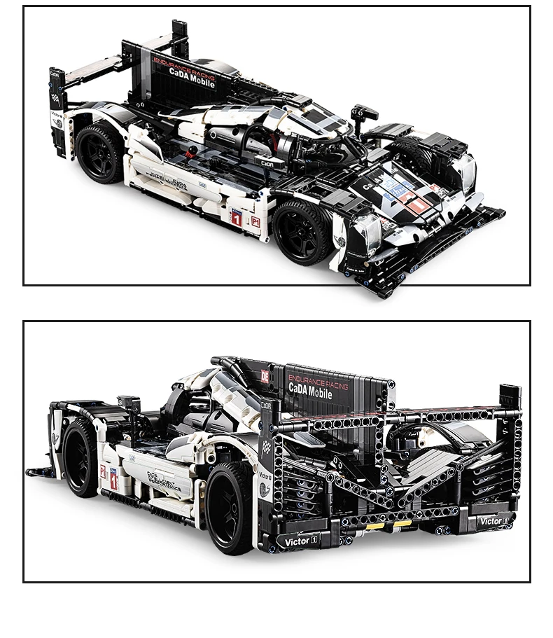 Technic CADA 61016 Супер спортивный автомобиль скорость чемпионы строительный блок 1586 шт. комплекты дистанционного управления мотор Кирпичи Детские игрушки для детей