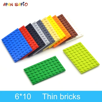 

10pcs DIY Building Blocks Thin Figures Bricks 6x10 Dots 12Color Educational Creative Size Compatible With lego Toys for Children