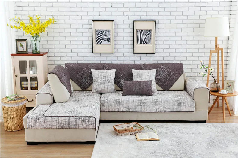 Современный простой диван Противоскользящий коврик для дивана forros para muebles de sala хлопок полоса печать диванов чехлы для диванов TS010
