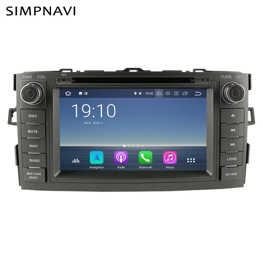 

7 inch 2Din Android Car DVD Player Radio For Toyota Auris 2008-2012 Built in Carplay AndroidAuto DSP 15Bands EQ 4GB RAM 64GB ROM