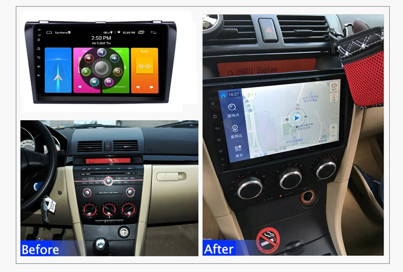 Автомобильное радио Android 10 0 GPS навигация для Mazda 3 2009 Авто Стерео магнитофон