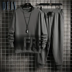 Ensemble de 2 pièces pour hommes, survêtement, costume de Jogging, vêtements de course, Patchwork, collection hiver automne 2021 