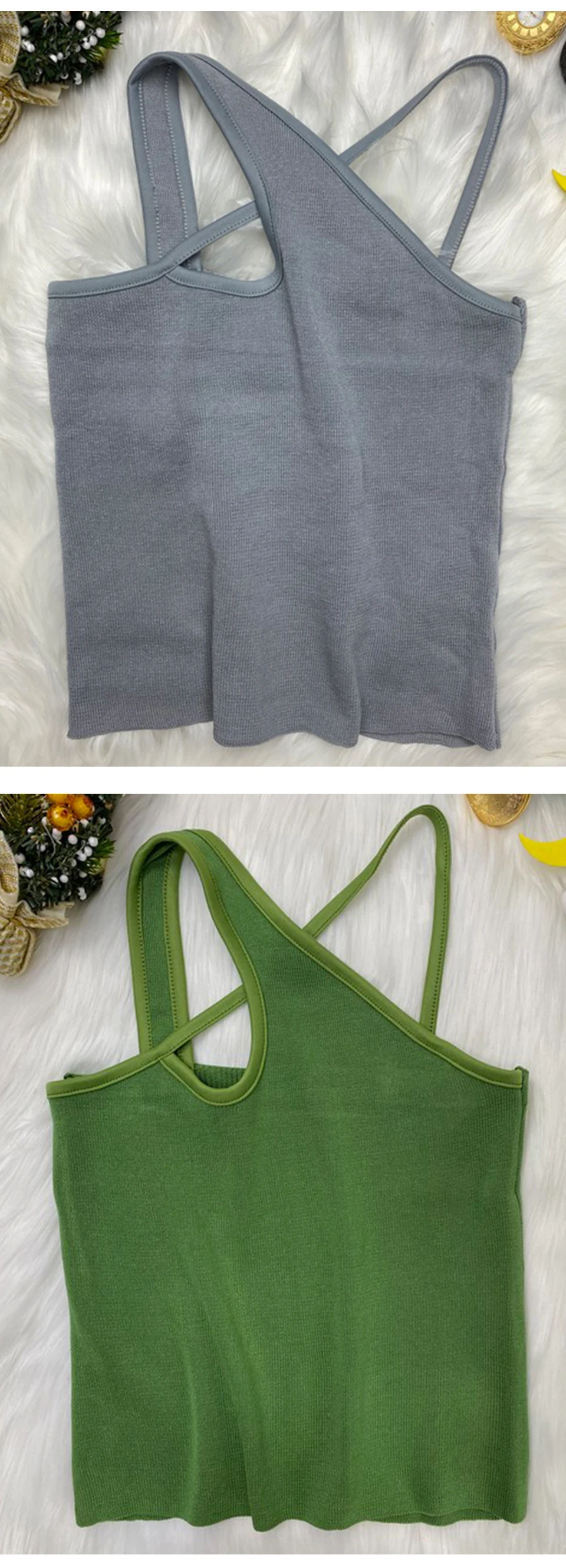 cheap bras Sexy Cross Camis Slim Female Camisole Summer Hollow Out Streetwear Sleeveless Crop Top Solid Color Cotton Basic Women Camisole white bra