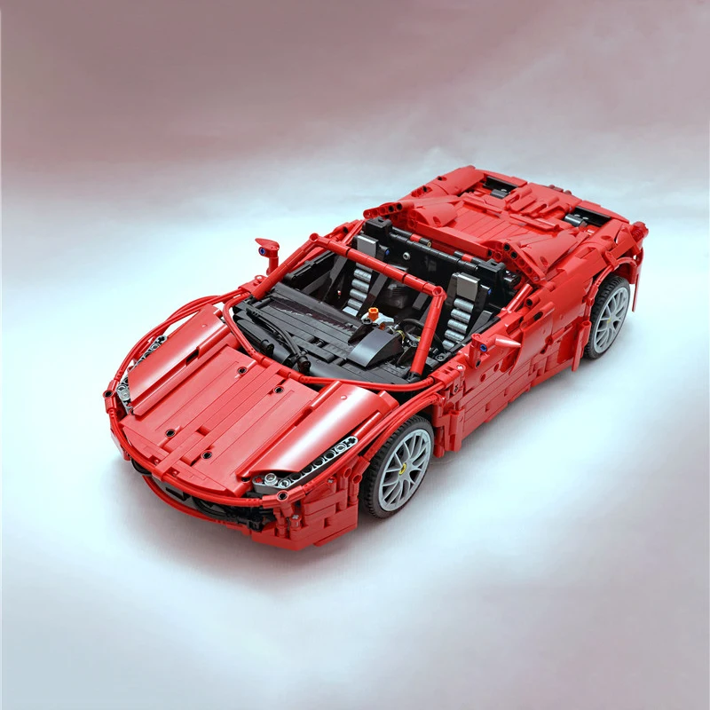 

NEW MOCs Motors Power Function Technic RC Super Sports Cars Vehicle MOC-1767 Ferraries 458 Building Kits Blocks Bricks DIY Toys