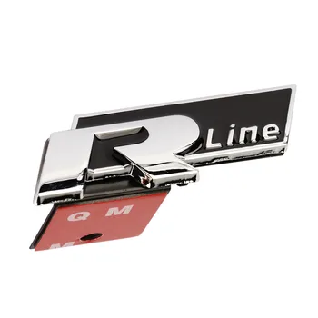 

3D Black RLINE Car Front Grille Hood Sticker Emblem Badge Car Styling For VW Volkswagen