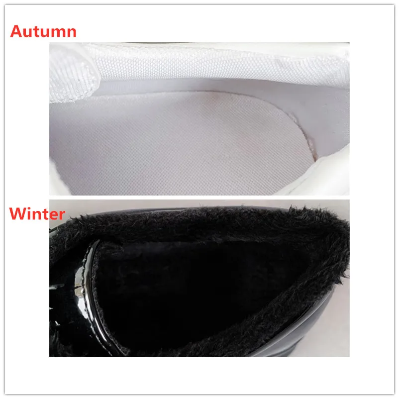 PXELENA NEW Spring Winter Shoes Women Chunky Platform Creppers Punk Gothic Oxfords Black White Patent Leather Large Size 45