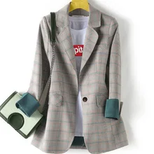 Petit manteau à carreaux pour femmes, tenue de loisirs polyvalente, ample, à la mode, Version coréenne, nouvelle collection printemps été 2021 