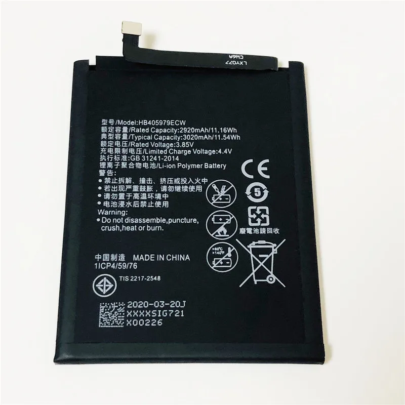 3 85 V 3020mAh HB405979ECW для Huawei Enjoy 9E MRD AL00 TL00 LX1 LX1F LX2 L21|Аккумуляторы мобильных телефонов| |