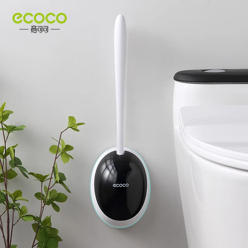 Ecoco-cabeça de escova de silicone para banheiro, escova de limpeza com drenagem rápida, para fixação na parede