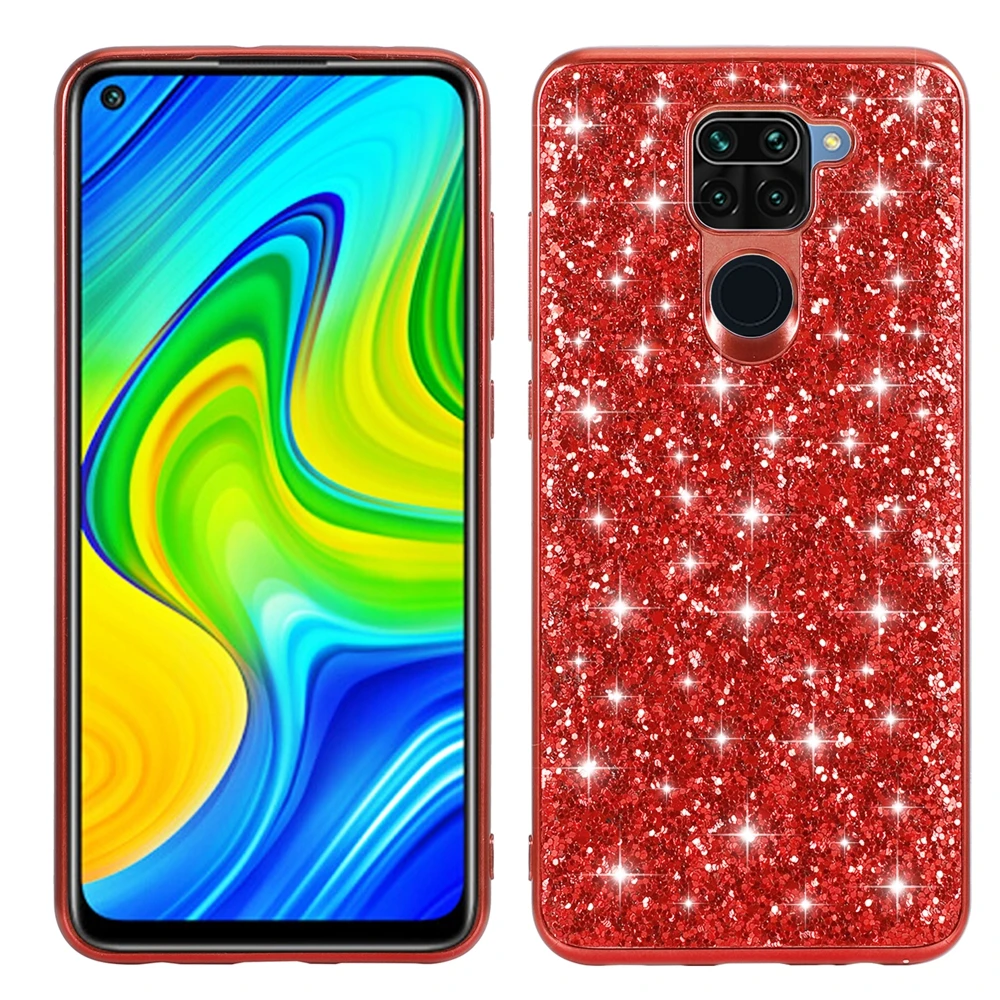 Redmi Note 9 9S Glitter Case for Etui Xiaomi Redmi Note 9 Pro Max Case na Xiomi Note9 S Bling Bling Shiny Luxury Cover Women