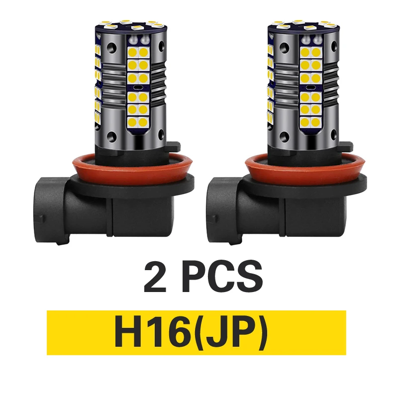 2pcs Car LED Lights H8 H11 HB4 For Ford focus 2 3 mk2 mk3 mk1 fiesta mk7 mondeo mk4 mk5 fusion ranger c max explorer kuga s-max - Испускаемый цвет: H16 (JP)