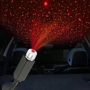 

12V DC 3W ABS Car Auto Interior Atmosphere Stars LED Lights Decorative Ambient Red Color Projector Stage Lamp Strips