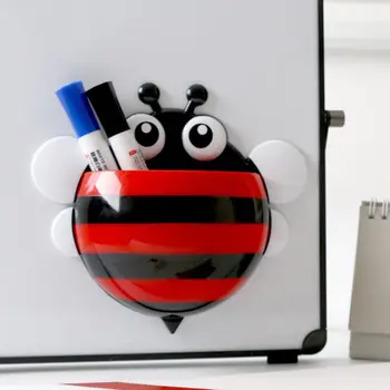 

2020 New Cute Bee Fridge Magnet Magnetic Storage Box Whiteboard Pen Organizer Save Space