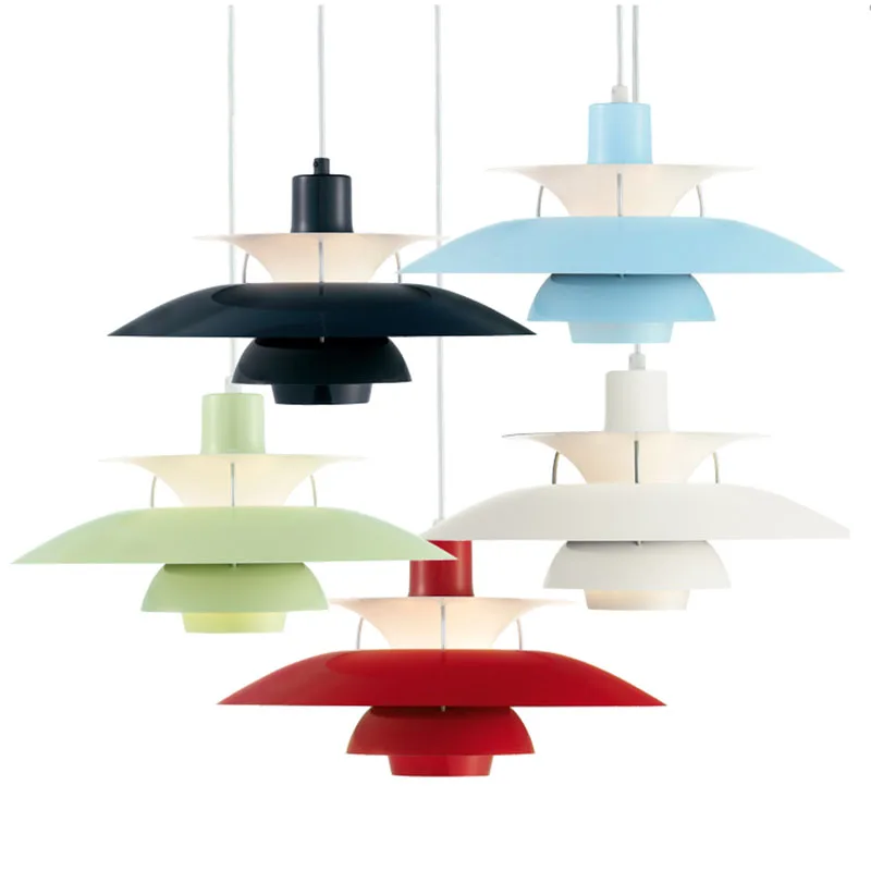 Креативная светодиодная Подвесная лампа скандинавского стиля E27 цветная - Фото №1