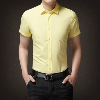 

M-5XL Mens Blouse white Short Sleeve Baggy Buttons Summer Solid Comfortable Pure Cotton And Casual Loose Holiday Shirts Tee Tops