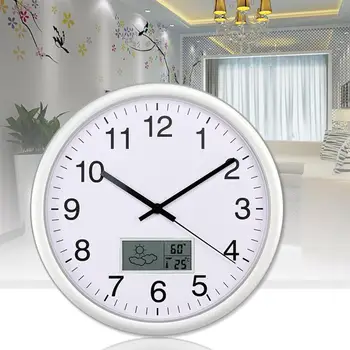 

Bathroom Time Clock Temperature Indicator Waterproof Bathroom Weather Temperature And Humidity Resin Mute Clock Home Decor