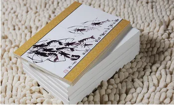 

Shrimp And Flower Qi Baishi Chinese Traditional Paintings 16pcs Delicate Classical Retro Handpainted Postcard Gift Greeting Card