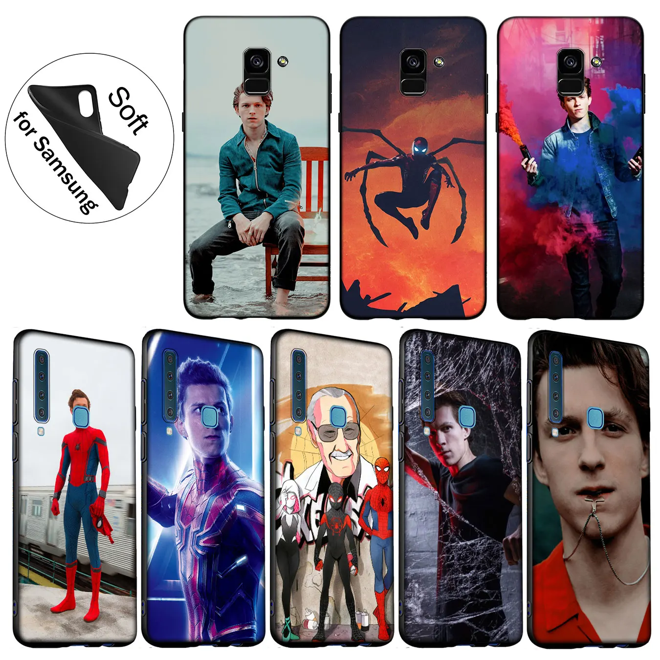 IYICAO Spider Man Marvel tom holland Soft Silicone Cover Case for Samsung Galaxy J8 J7 Duo J6 J4 Plus A2 Core Prime 2018 |