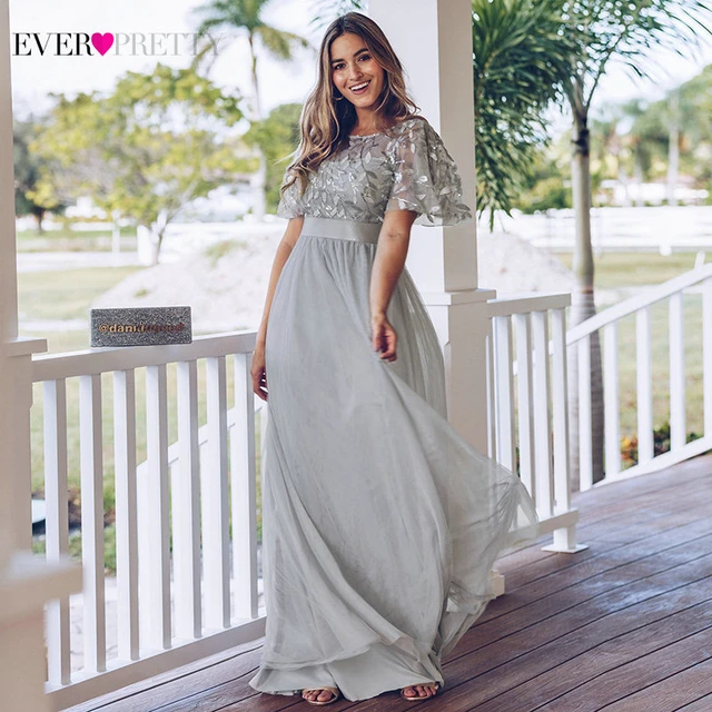 short sleeve evening dresses