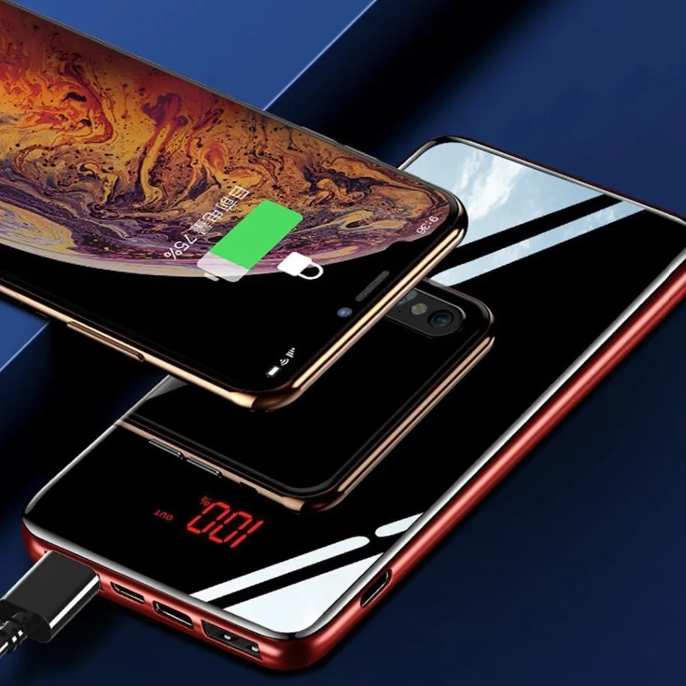 Внешний аккумулятор для Xiaomi iphone Huawei ЖК дисплей 30000 мА/ч внешний USB портативный