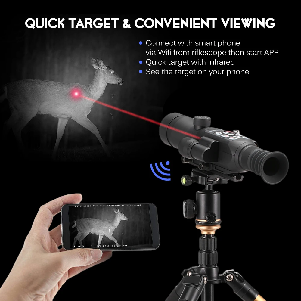 

1080p Hunting Telescope Monocular Nightshot Vision Scope Digital Rang Finder Ballistic Computer Scope Full Color Night Vision